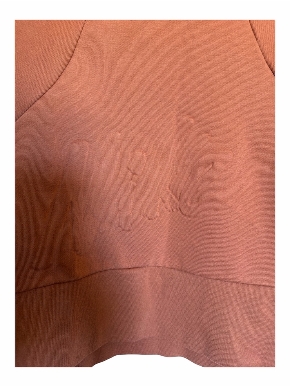 Nike Women's Embossed Crewneck in Rust Orange size Small
